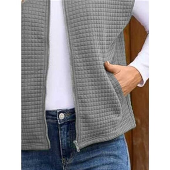 Zip-Up Vest Coat - Picture 8 of 9